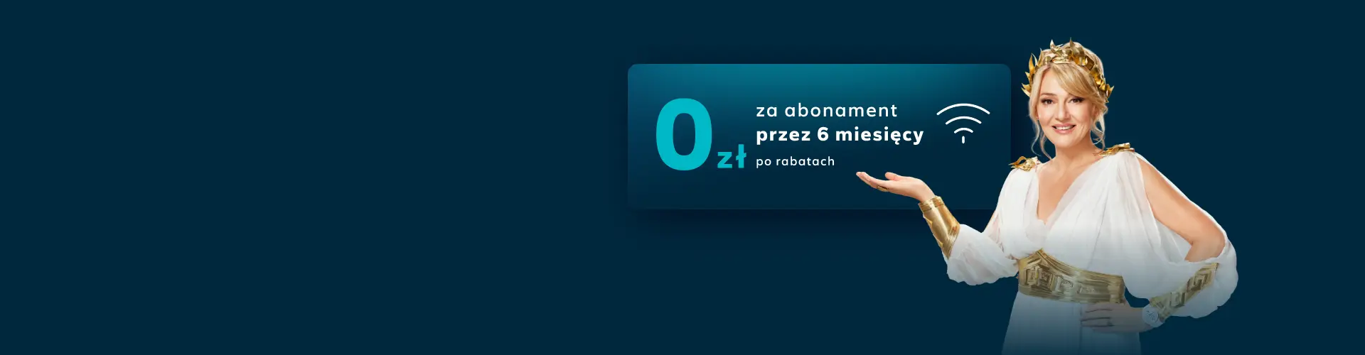 Bogini Rozrywki Przedstawia 0 zł za abonament przez 6 miesiący internet