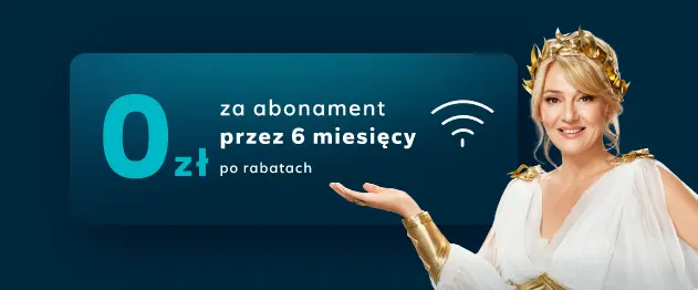 Bogini Rozrywki Przedstawia 0 zł za abonament przez 6 miesiący internet