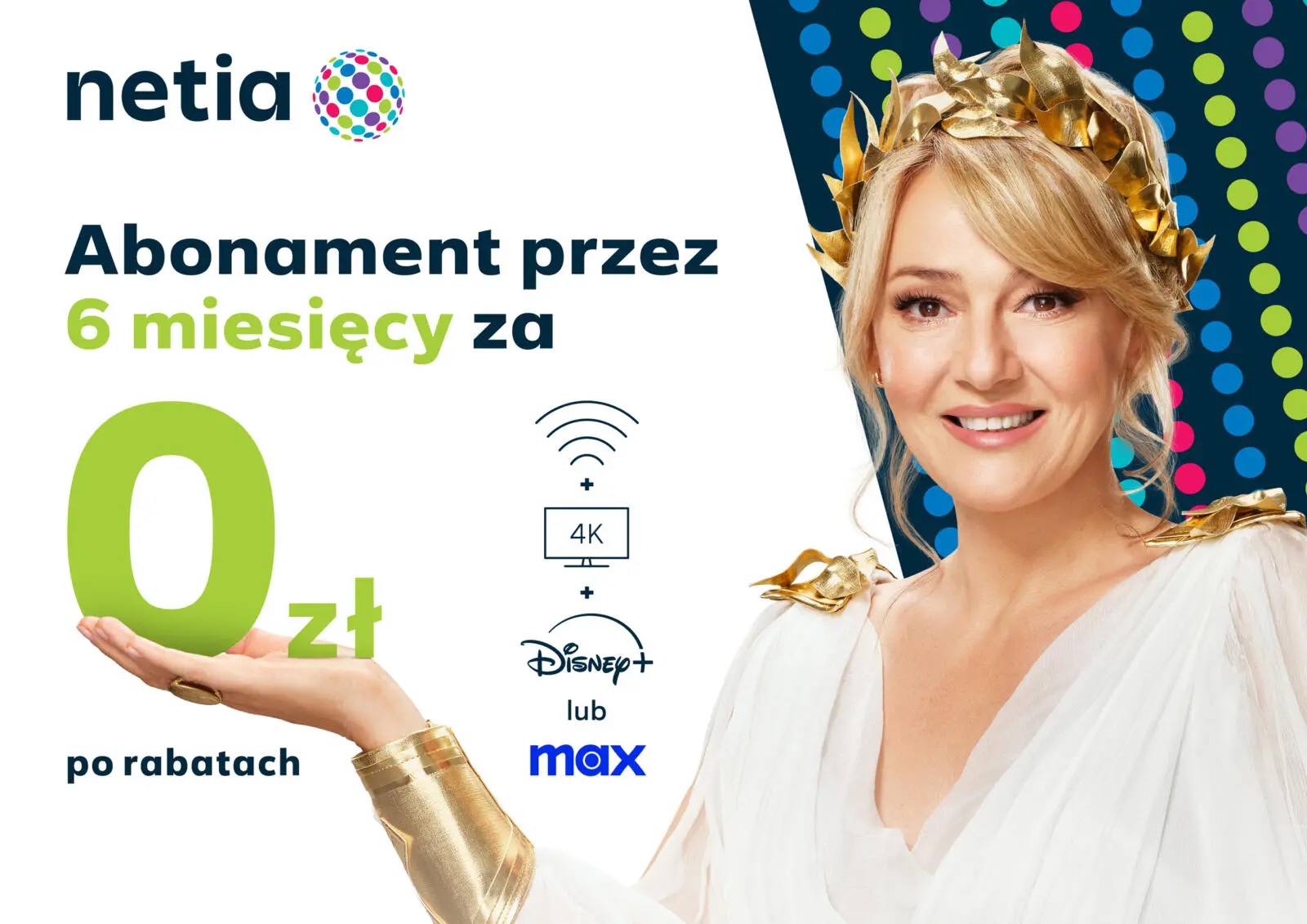 Bogini Rozrywki Przedstawia 0 zł za abonament przez 6 miesiący internet