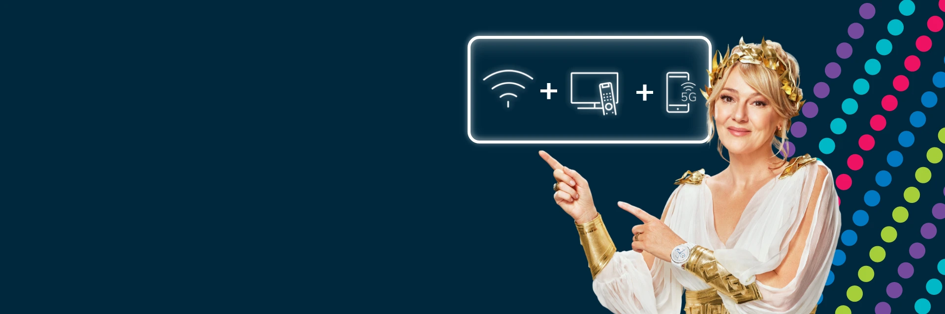Telefon z 5G, Wi-Fi i telewizja Netia w nowoczesnym wnętrzu